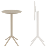 Стол пластиковый барный складной Siesta Contract Sky Folding Bar Table 60, бежевый