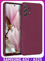 Мягкий Soft Touch чехол из силикона для SAMSUNG GALAXY A52 / A52s с бархатной подкладкой