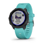 Часы Garmin Forerunner 245 Music черный с бирюзовым ремешком, 010-02120-32