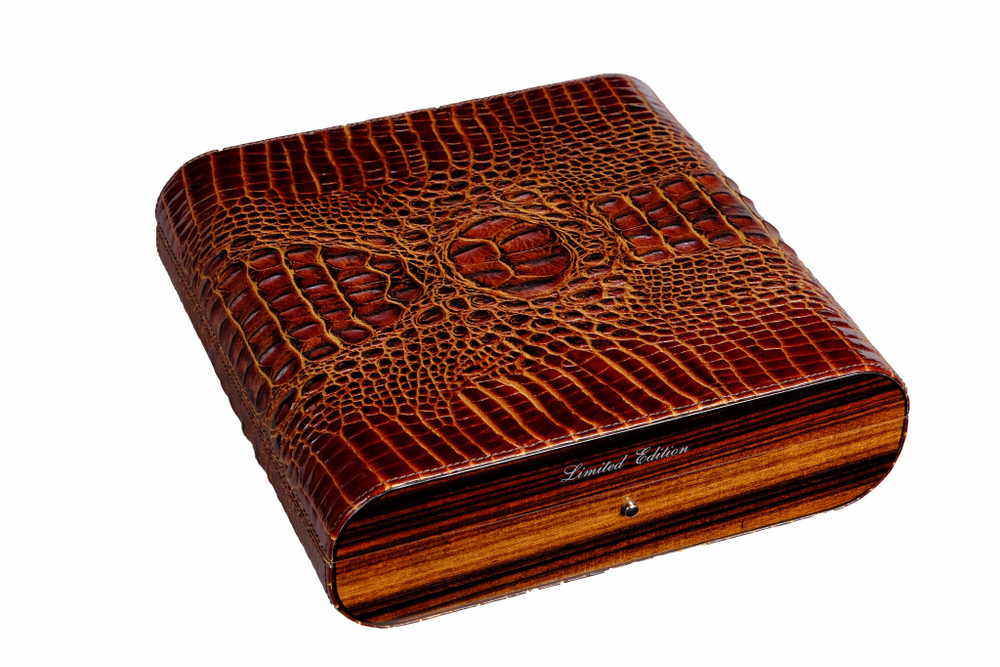 Хьюмидор Gentili на 20 сигар Limited Edition Крокодил Croco brown