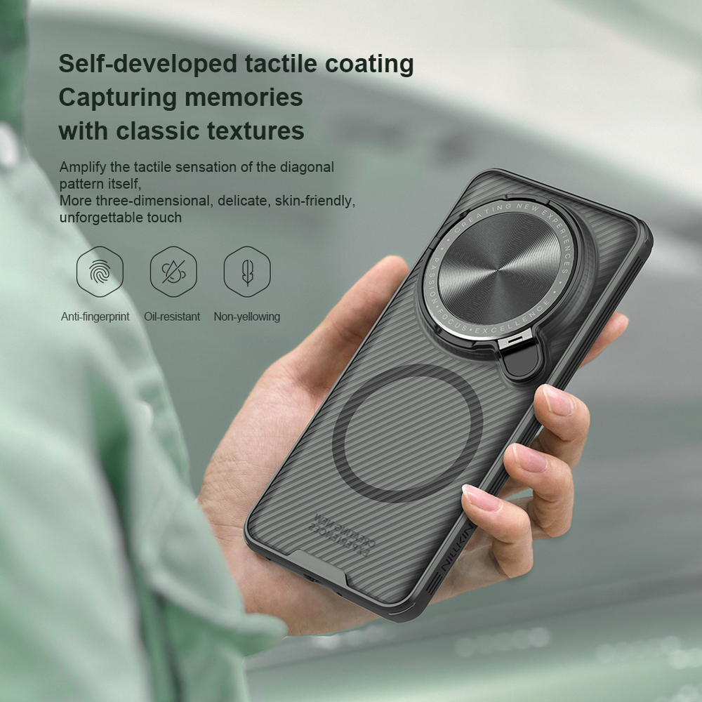 Чехол прозрачный тонированный от Nillkin с MagSafe и с металлической крышкой на Xiaomi 15 Ultra, серия CamShield Prop Magnetic Case