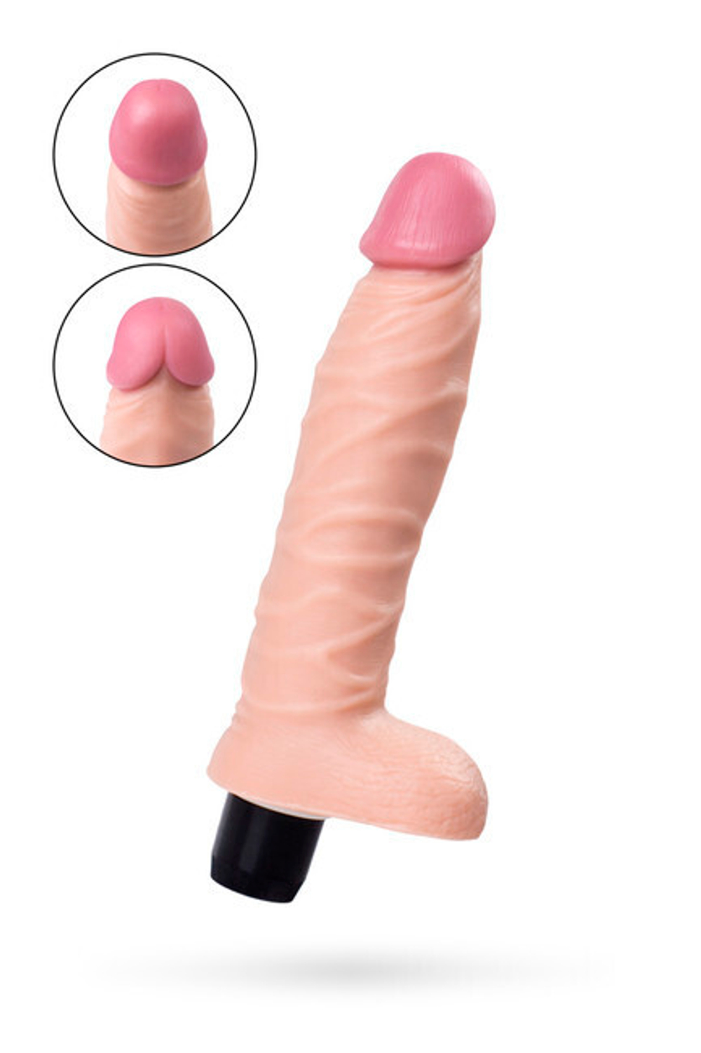Реалистичный вибратор A-Toys, (17,5 см) (Цвет: телесный)