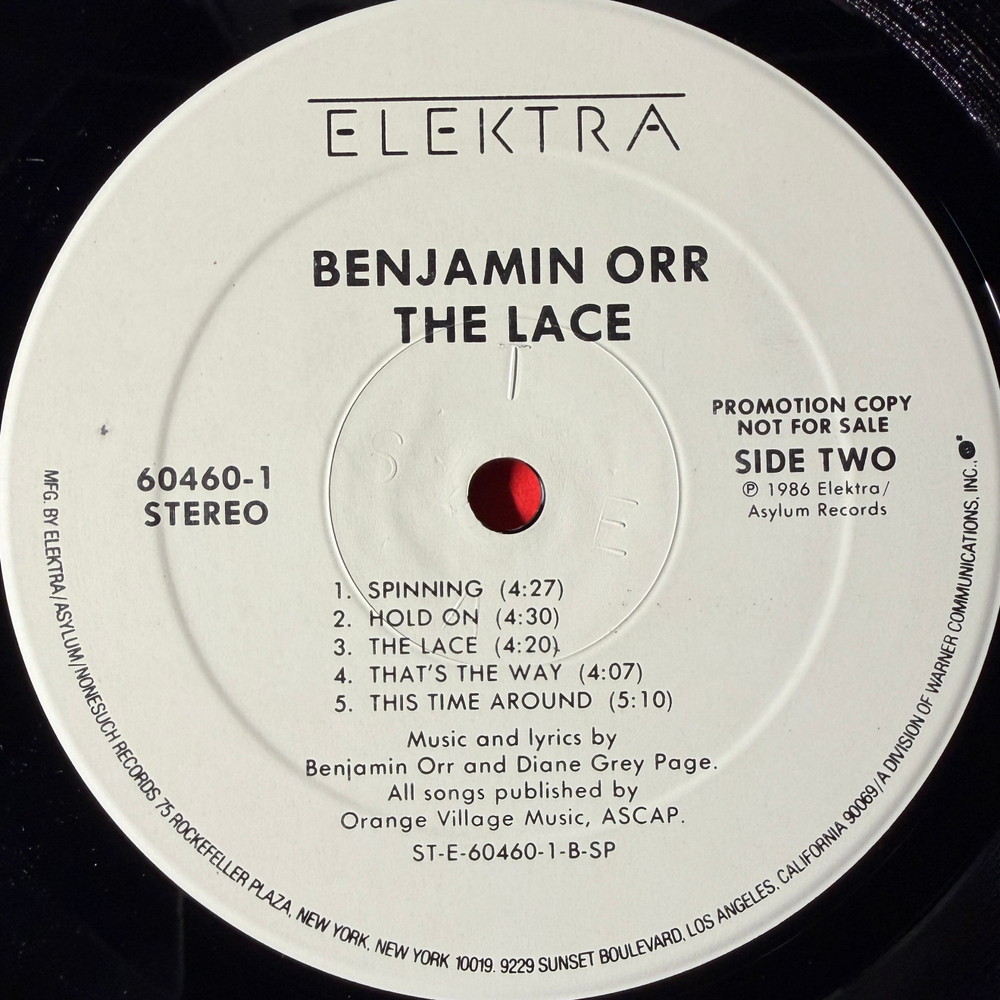 Benjamin Orr ‎– The Lace (США 1986г.) Promo
