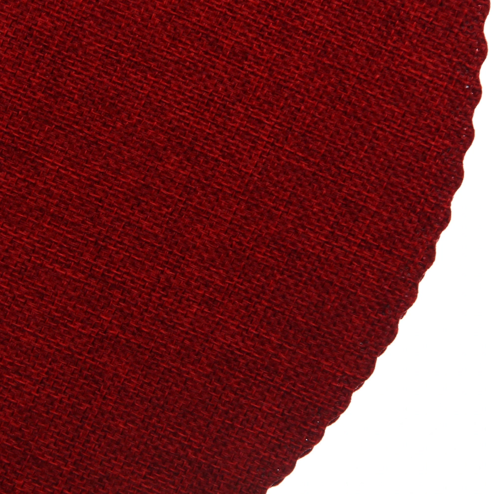 Салфетка на стол 38см «Веселые снеговики» в наборе 2шт красная