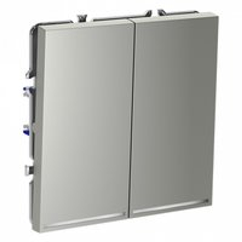 Выключатель двухклавишный с подсветкой без рамки Voltum S70 VLS020205