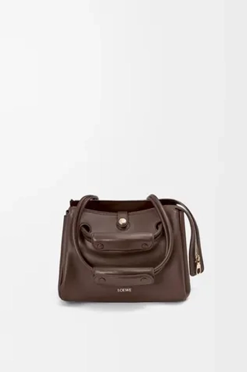Loewe Маленькая сумка Madrid из мягкой телячьей кожи, темно-каштановый
