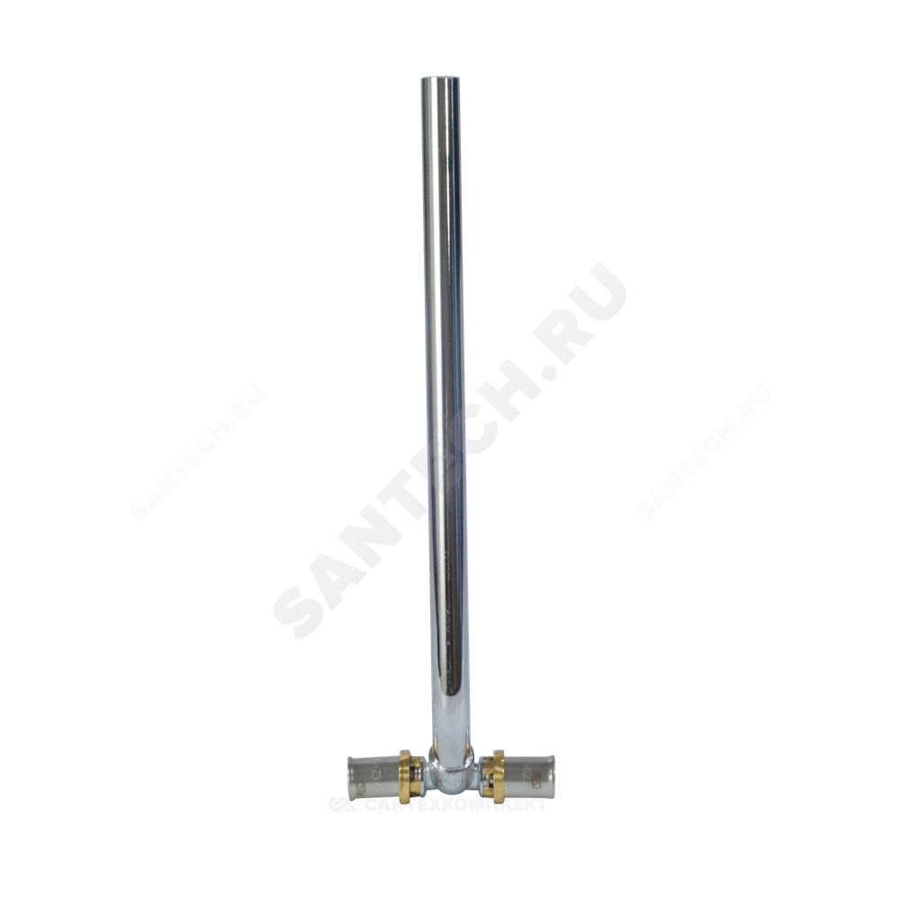 Тройник МП/PE-X для подключения труб к радиатору латунь пресс Дн 16 RM158 Giacomini RM158X034