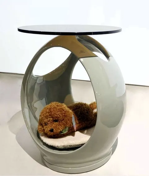 Столик журнальный с домиком Pet Flower серо-зеленый