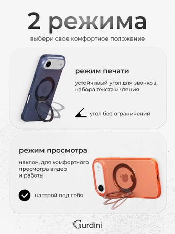 Чехол накладка iPhone 17 Air 6.5" Gurdini Shockproof Roller 360 White