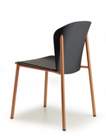Стул деревянный Scab Design Finn Metal Wood, терракотовый, черный ясень