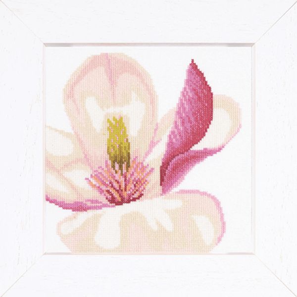 Набор для вышивания нитками Lanarte, Magnolia Flower, 20х20 см