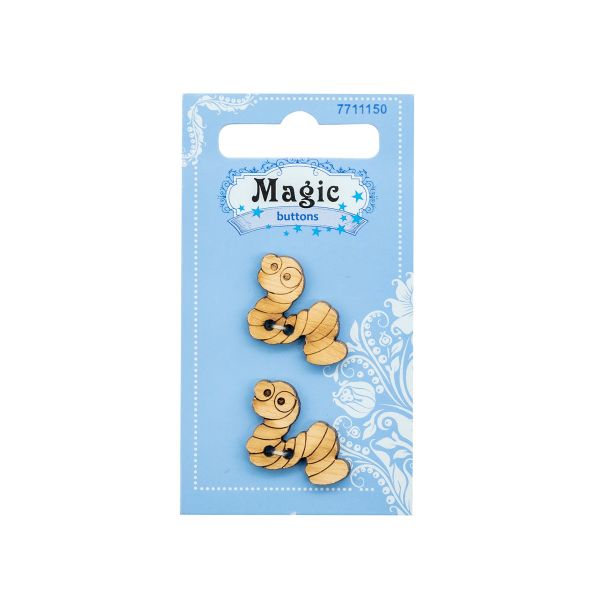 Украшения декоративные: пуговицы Червячок, 2 шт, Magic Buttons LW832-V45