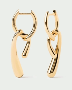 Серьги Twist Hoops серебро 925 пробы покрытое золотом