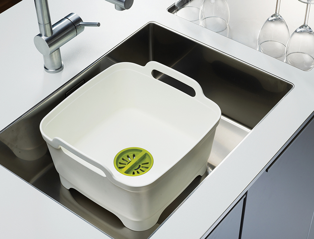 Контейнер для мытья посуды Wash & Drain™ белый