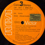 José Feliciano ‎– En Vivo - José Feliciano En Concierto En El London Palladium 2LP (Испания 1970г.)
