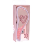 Расческа массажная компактная «АМОР», блестки, микс 4 дизайна, 18*7,5см (PVC коробка)