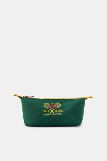 ZARA - FRUIT OF THE LOOM™ НЕЙЛОНОВАЯ СУМКА С ВЫШИВКОЙ, ЗЕЛЕНЫЙ