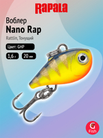 Воблер рыболовный Rapala Nano Rap 02, 2 см, 1,6 г, тонущий, PNKD