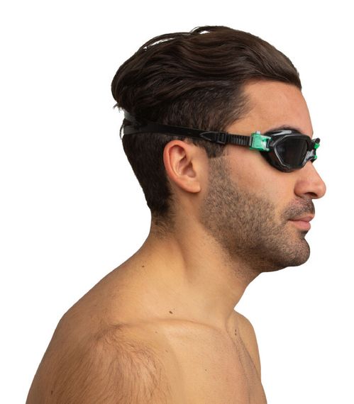 Очки для плавания Seac Sub Aquatech тонированные стекла черный/зеленый