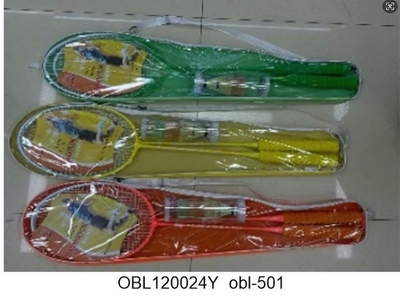 Бадминтон 2 ракетки+ 3 волана, цвет микс, сумка obl-501