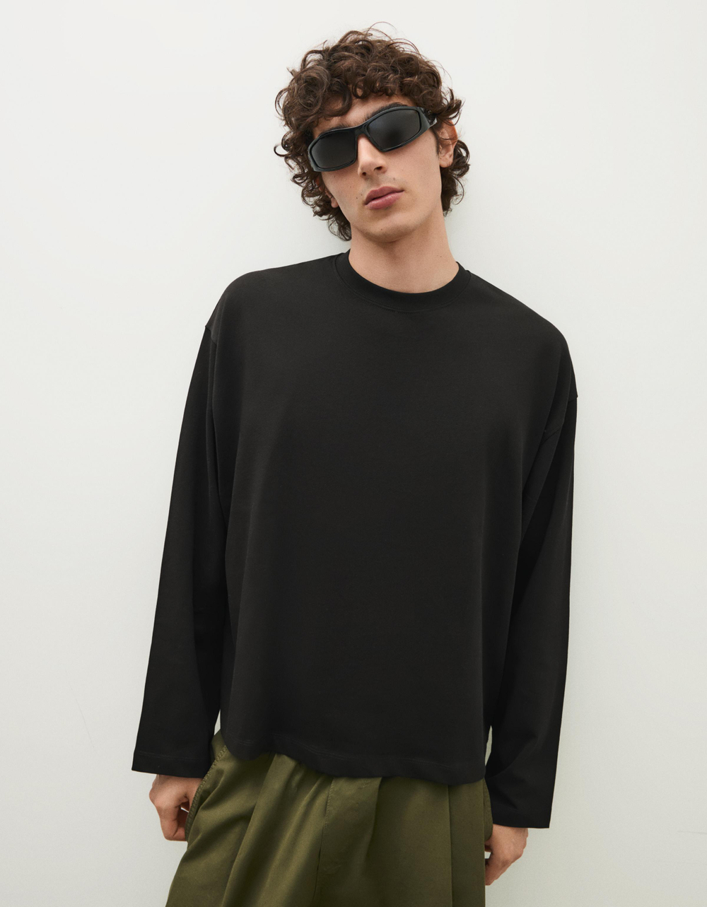 Мужской лонгслив boxy fit - BERSHKA