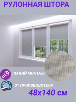 Рулонные шторы жалюзи 48х140 см