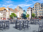 Стул пластиковый барный Siesta Contract Marcel Bar 75, темно-серый