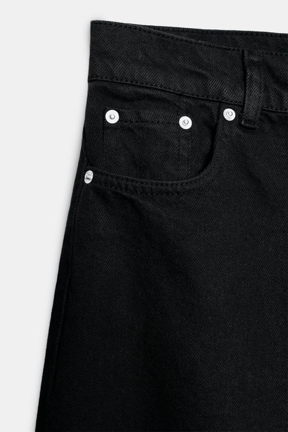ZARA ДЖИНСЫ КАПРИ BALLOON СО СРЕДНЕЙ ПОСАДКОЙ — ZW COLLECTION, ЧЕРНЫЙ