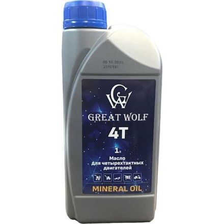 Цена на Great Wolf (GWM-T4/1) масло для четырехтактных двигателей 4t mineral oil (1л)