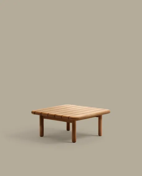 Журнальный столик Turqueta из массива тика, 70x70 см