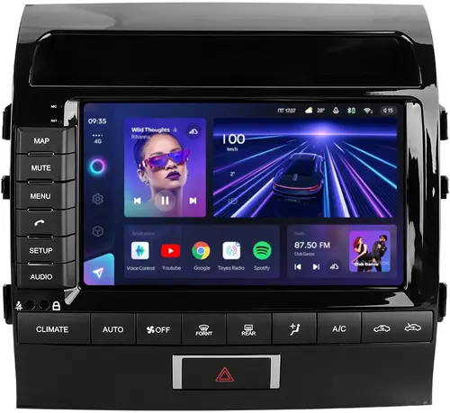 Магнитола для Toyota Land Cruiser 200 2012-2015 (климат на ШГУ) - Teyes CC3L монитор 9" IPS на Android 10, Быстрая, CarPlay, 4G SIM-слот