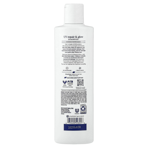 Dove, UV Repair & Glow, шампунь для восстановления повреждений, 355 мл (12 жидк. унций)