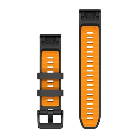 Ремешок Garmin Fenix QuickFit 22 мм, серый-оранжевый силикон 010-13392-05