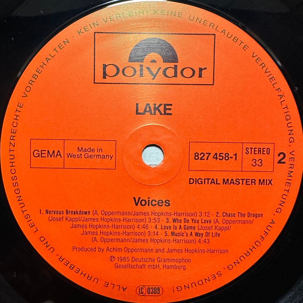 Lake - Voices (Европа 1985г.)