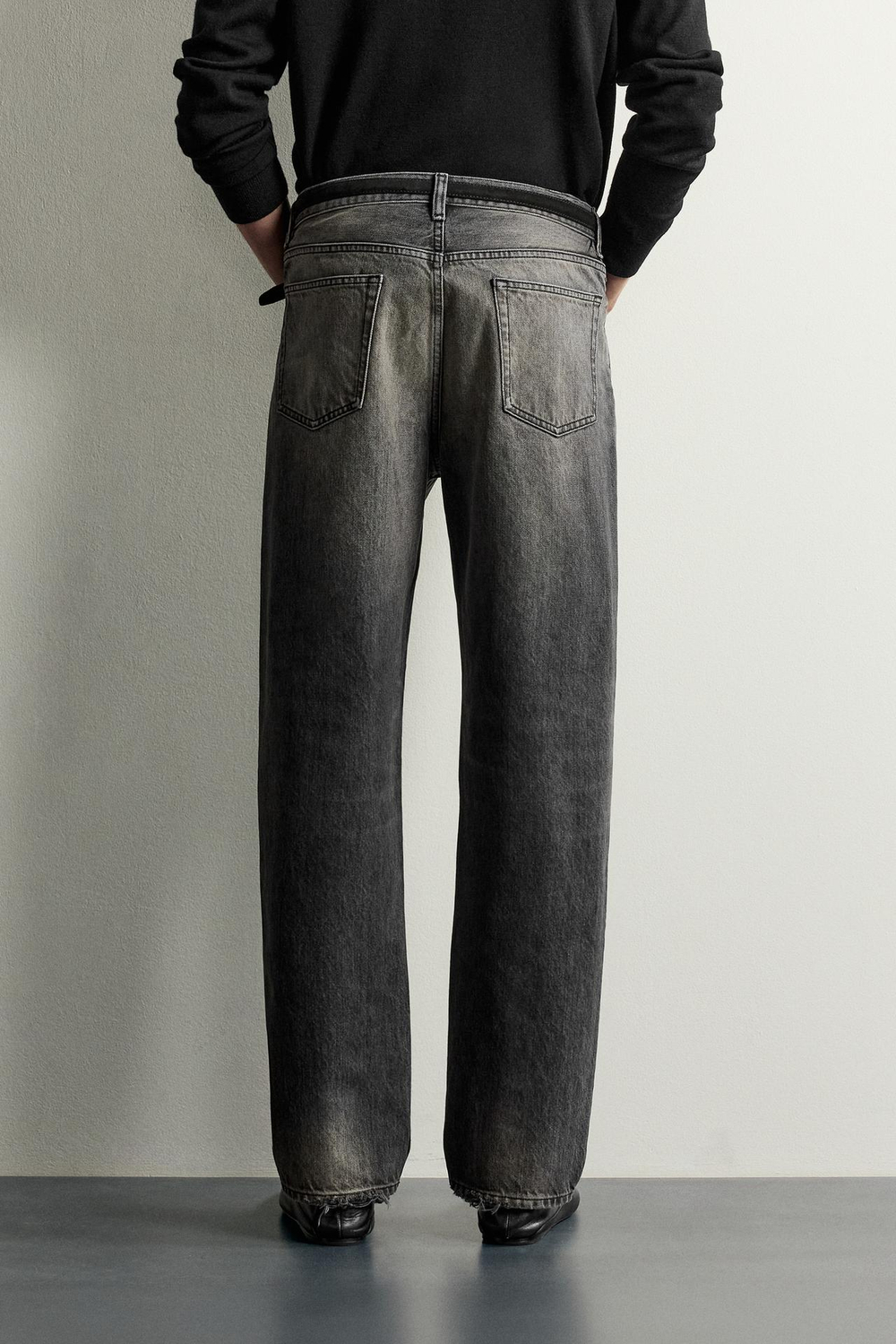 ZARA ДЖИНСЫ STRAIGHT FIT, УГОЛЬНЫЙ