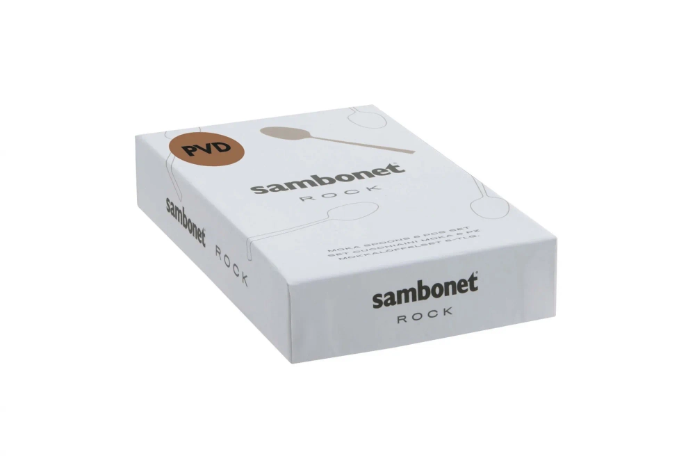 Sambonet Набор из 6 ложек Rock для эспрессо. 52762KA7