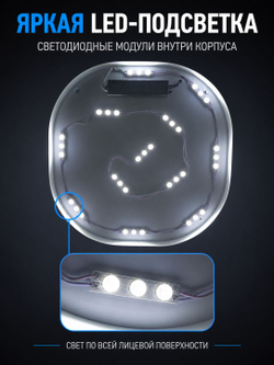 Световая вывеска настенная 40x40x6 см с УФ-печатью, LED-лайтбокс с дизайном на заказ
