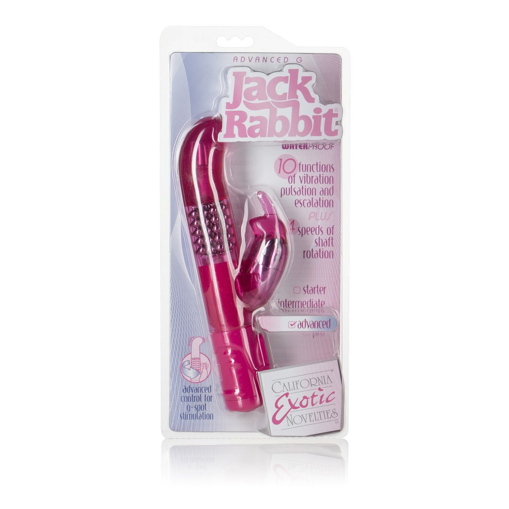 Розовый вибромассажер Advanced G Jack Rabbit с клиторальным зайчиком - 18 см. (Цвет: розовый)