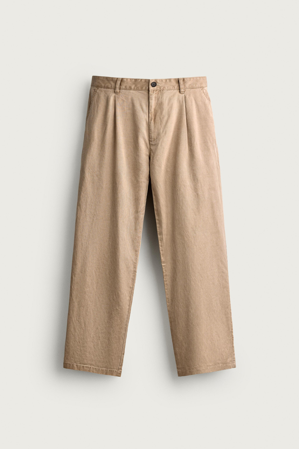 БРЮКИ ЧИНОС RELAXED FIT СО СКЛАДКАМИ — ZARA · 6887/452