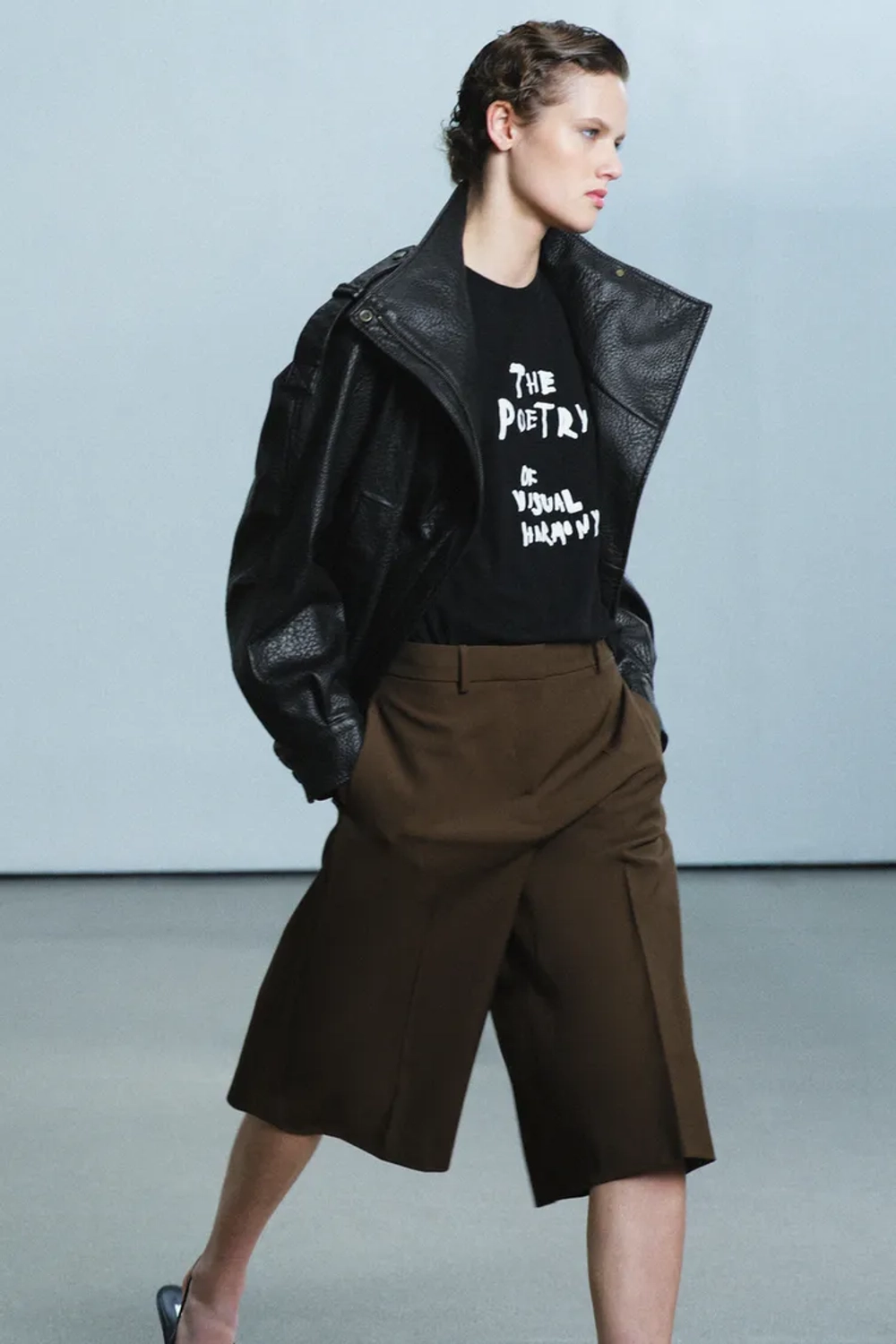 ZARA ФУТБОЛКА С НАДПИСЬЮ, ЧЕРНЫЙ