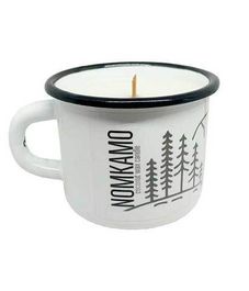 №87 Свежескошенная трава, свеча в кружке с деревянным фитилем Camping mug, Nomkamo