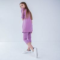 Футболка удлиненная "Сирень" подростковая