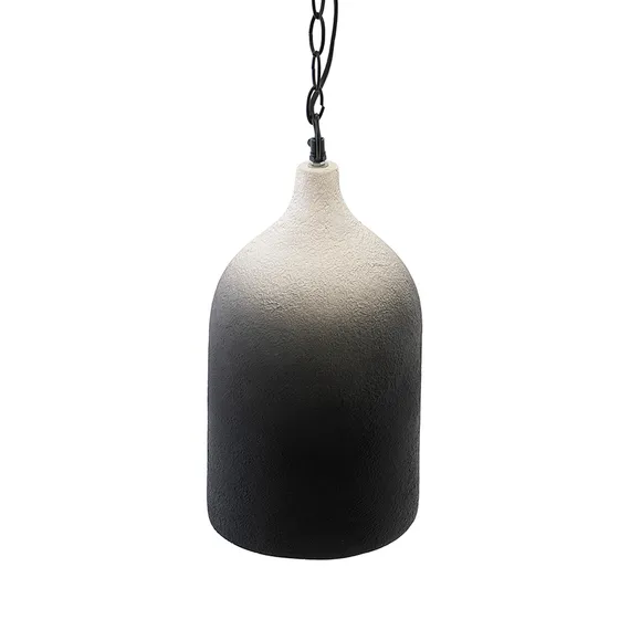 Светильник подвесной sustainable collection, D22х39 см, черный/белый
