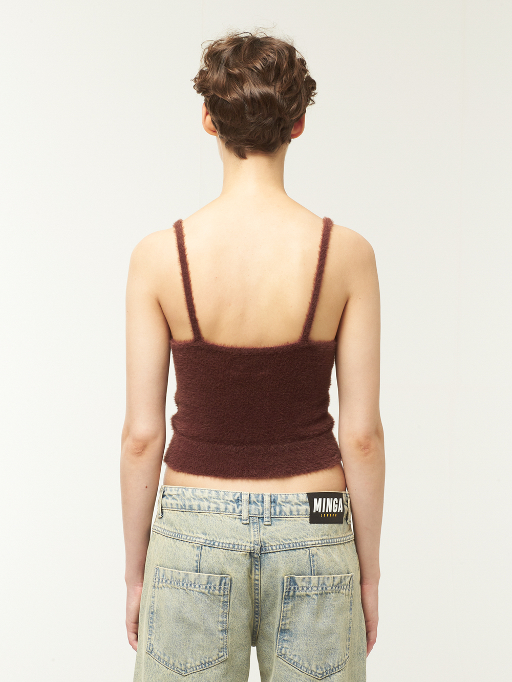 Топ Fluffy Cami With Suedette Ties