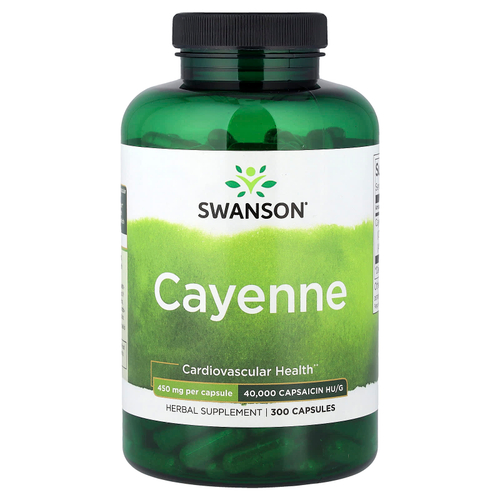 Swanson Vitamins, Кайенский перец, 450 мг, 300 капсул
