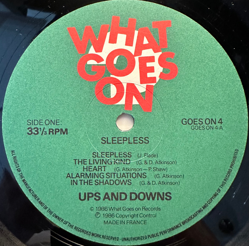 Ups And Downs - Sleepless (Франция 1986г.)