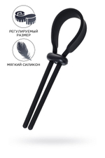 Черное эрекционное лассо на пенис Keb (Цвет: черный)