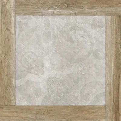 Керамогранит Alma Ceramica GFU04RIC74R Ricci 60x60 бежевый / коричневый / серый сахарный под дерево / бетон / цемент c узорами