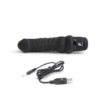 Черный вибратор-реалистик 6 Realistic Vibrator - 17 см. (Цвет: черный)