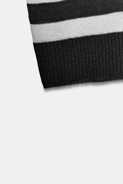 ZARA ТРИКОТАЖНЫЙ ТОП С КОРОТКИМ РУКАВОМ, ПОЛОСКИ